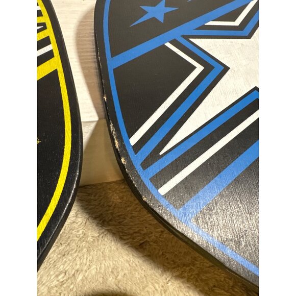 Future Stars Pickleball Game Set With 2 Wooden Paddles & 2 Yellow Pickleballs - Picture 5 of 7